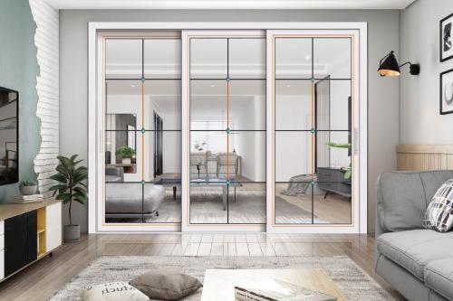 45-55級(jí)窄跳色推拉門9013